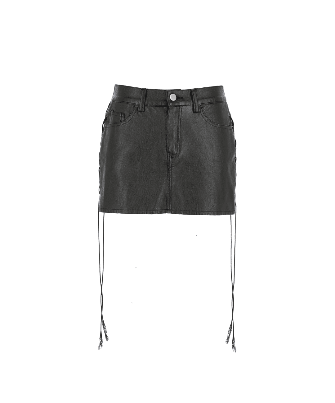 Y2k corset leather skirt