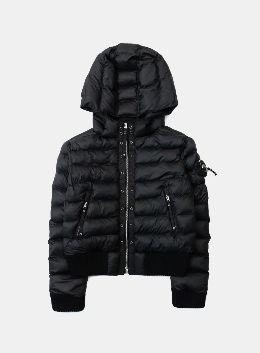 [11/26 발송] [w-jkt25-049] 바이퍼31-2 후드 숏 푸퍼 - 블랙