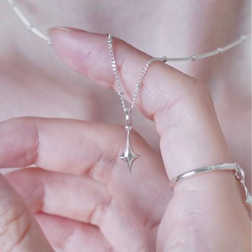 [실버925] Single star 은목걸이