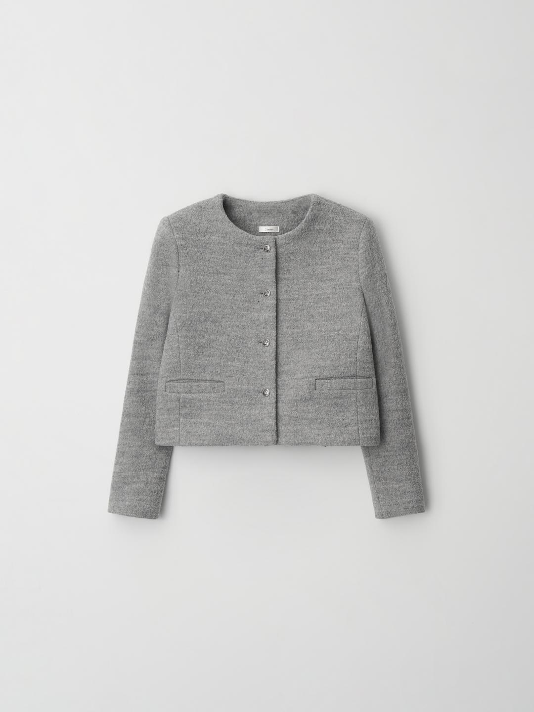 제니오 [made] 버니 퍼 부클 트위드 자켓