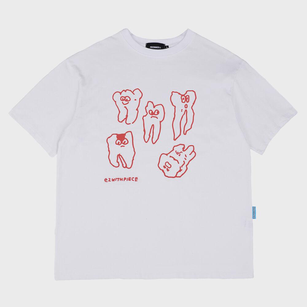 [EZwithPIECE] TEETH TEE (WHITE)