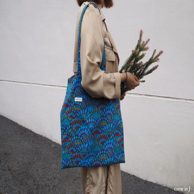 패턴에코백 에코백 핸드메이드에코백 유니크한에코백 수입원단에코백 튼튼한에코백 가을에코백 겨울에코백 예쁜에코백 청록색에코백 파랑색에코백 가을물결에코백