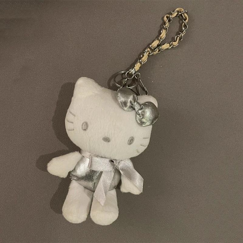 빈티지 헬로 키티 봉제 장난감 펜던트, Y2k 웨스턴 카우보이 키티 키체인 가방 펜던트, 귀여운 산리오 KT 고양이 애니메이션 컬렉션 선물