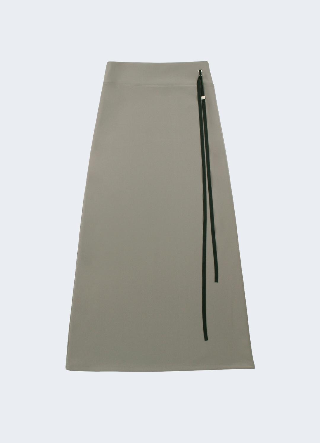 [3RD] MIA JERSEY SKIRT (KHAKI GRAY)