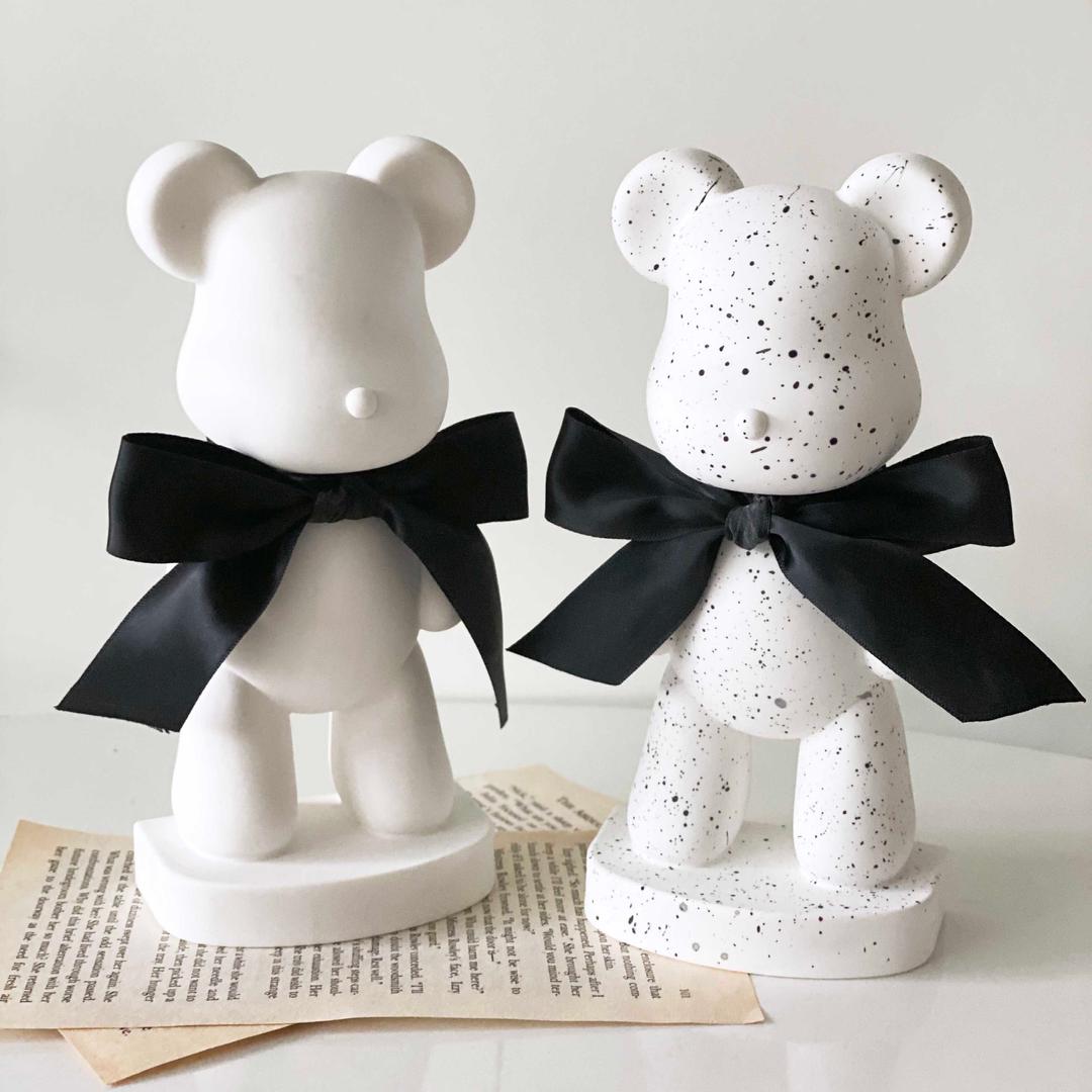 대형 시크 베어 석고방향제 + 영문페이퍼 2장 (빅 베어 /스탠드/선물상자) 결혼, 집들이, 개업선물