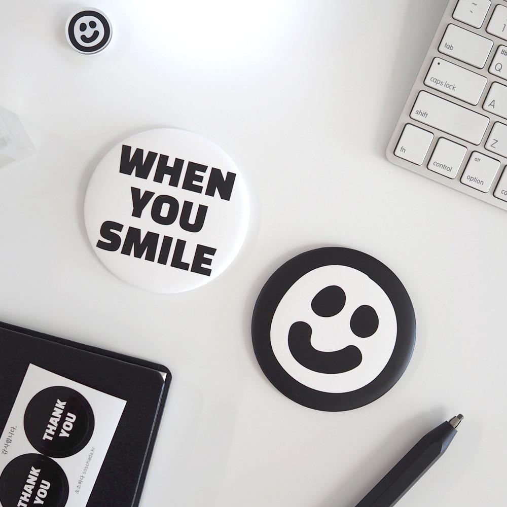 소소하다 스마일 왕손거울 9cm