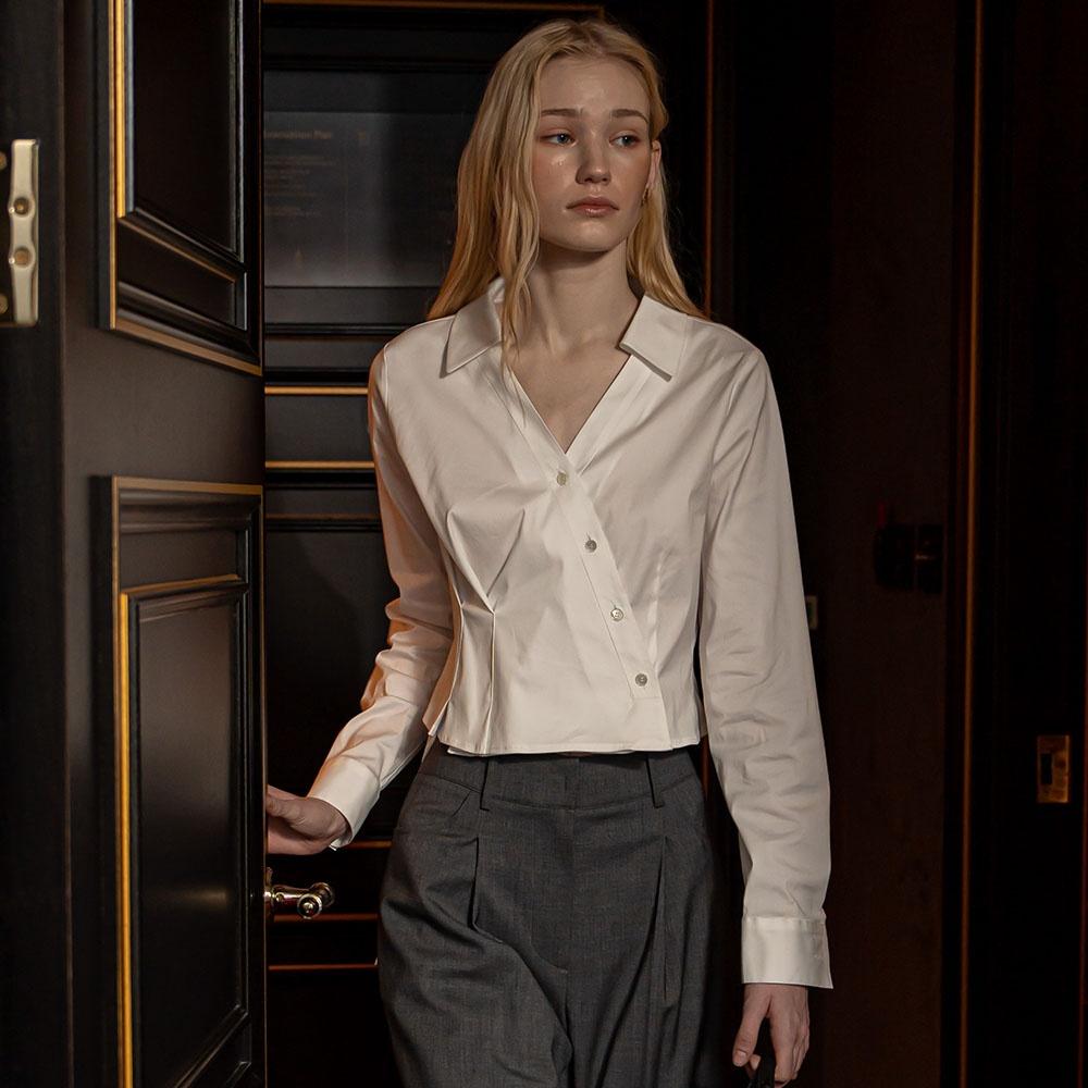 DEFINE DRAPPING SHIRT WHITE