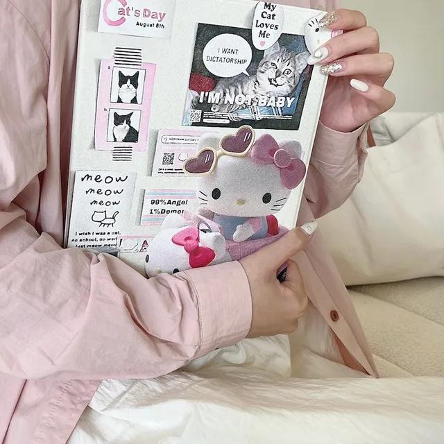 하이틴 키티 고양이 레터링 아이패드케이스 태블릿커버