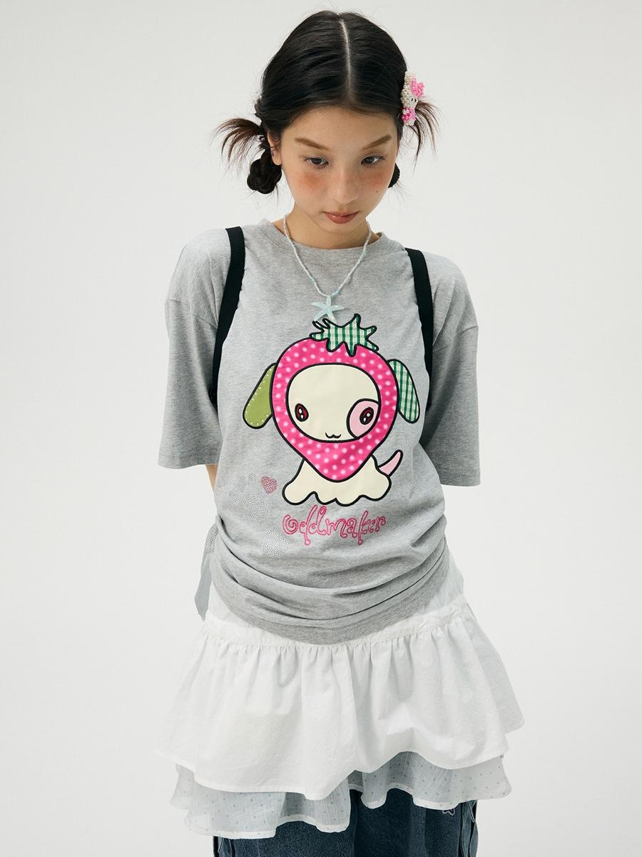 ODD MAKER X SUNONEBIRD Strawberry Puppy Short Sleeve