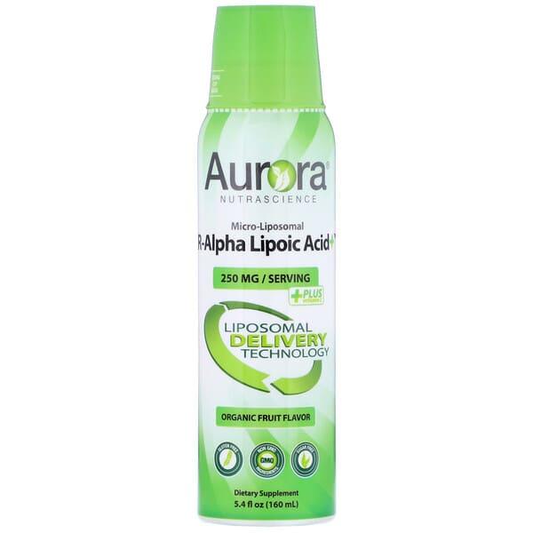 Aurora Nutrascience, Micro-Liposomal R-Alpha Lipoic Acid, 유기농 과일 맛, 250mg, 160ml(5.4fl oz) (판매가 중단된 상품)