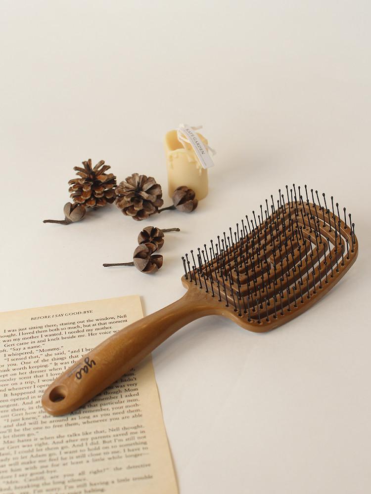 야오 헤어브러쉬 두피마사지 머리빗 우드스퀘어