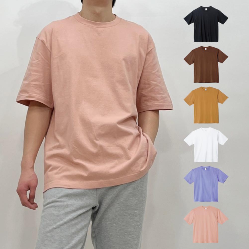 17수 오버핏 무지 라운드 반팔 면 티셔츠 6color