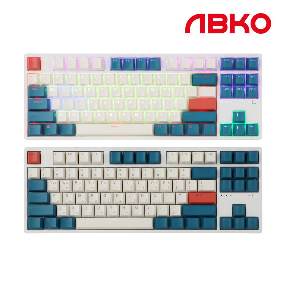 [포토리뷰 증정 이벤트] 앱코 KN01C 텐키리스 PBT 무접점 게이밍 키보드 블루 30g