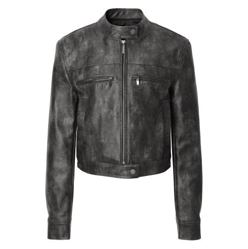Racing Leather Jacket (dark gray)
