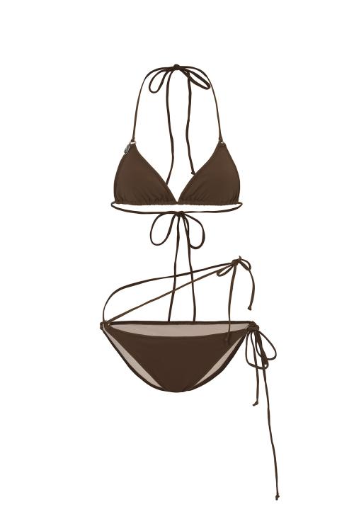 TINA STRING BIKINI SET brown