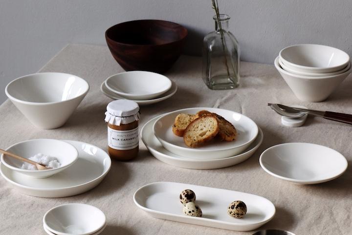 끌리메 크림화이트 심플 2인 그릇세트 16P