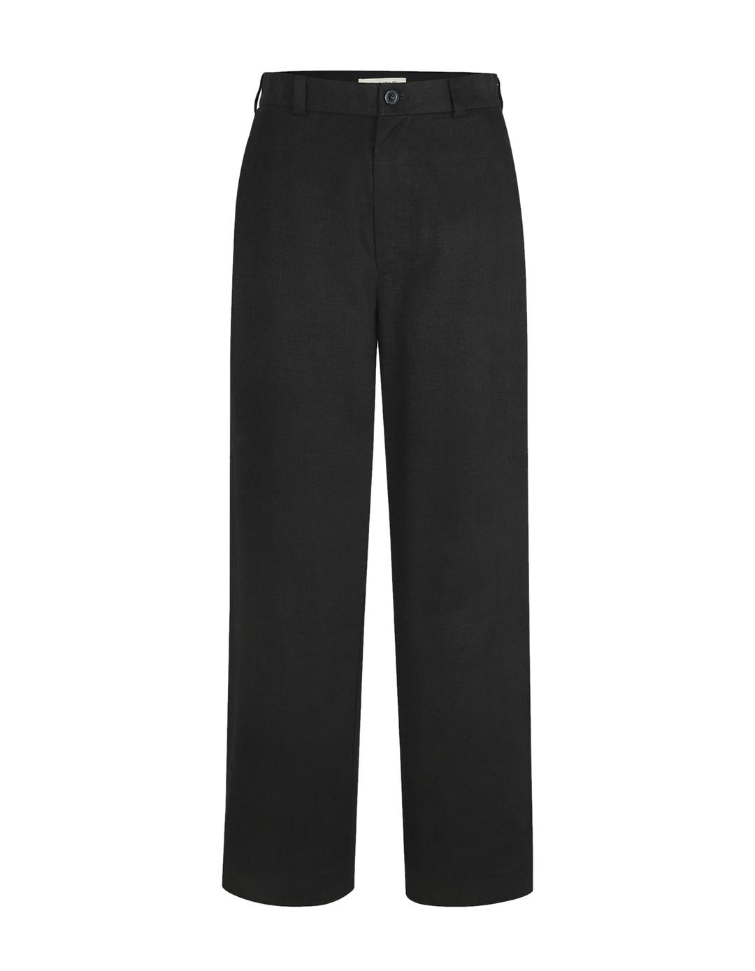 [10/31 예약배송] DaFoe Cotton Pants(Black Suade)