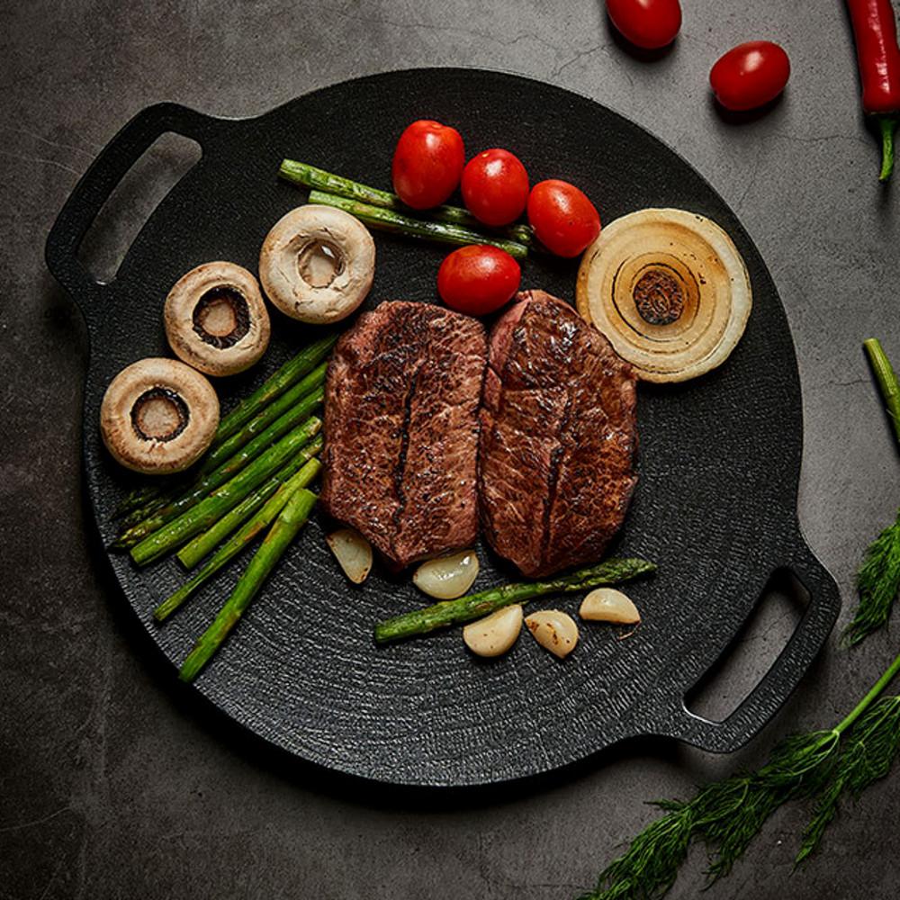 라씨에뜨 IH 그리들 30cm 불팬 인덕션 불판 그리들팬 고기 곱창 솥뚜껑 캠핑