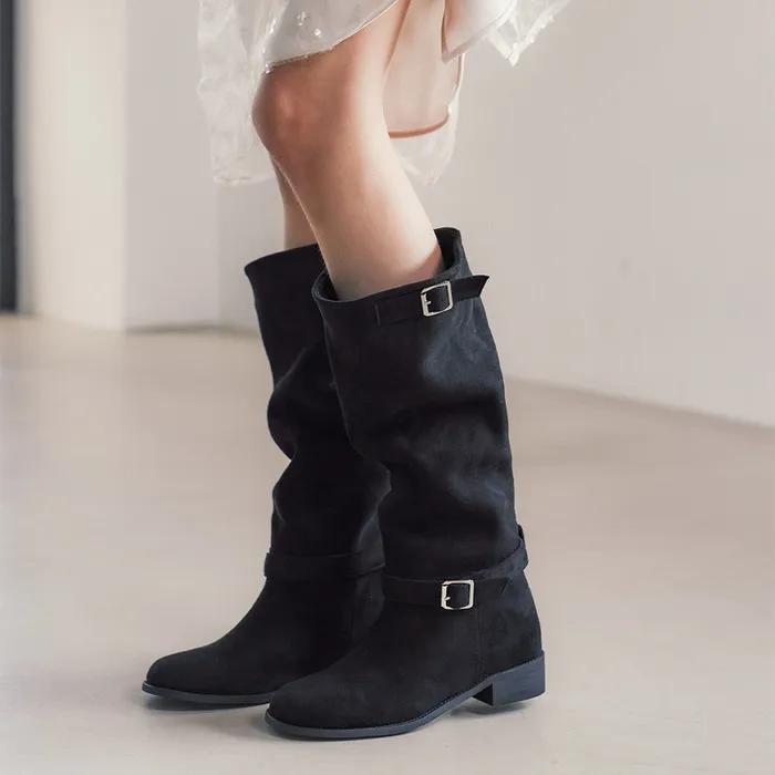 (일부 3일 배송/인플루언서 착용) Midnight 미드나잇 폴더블 스트랩 부츠 (MULTY-WAY)_To 260mm