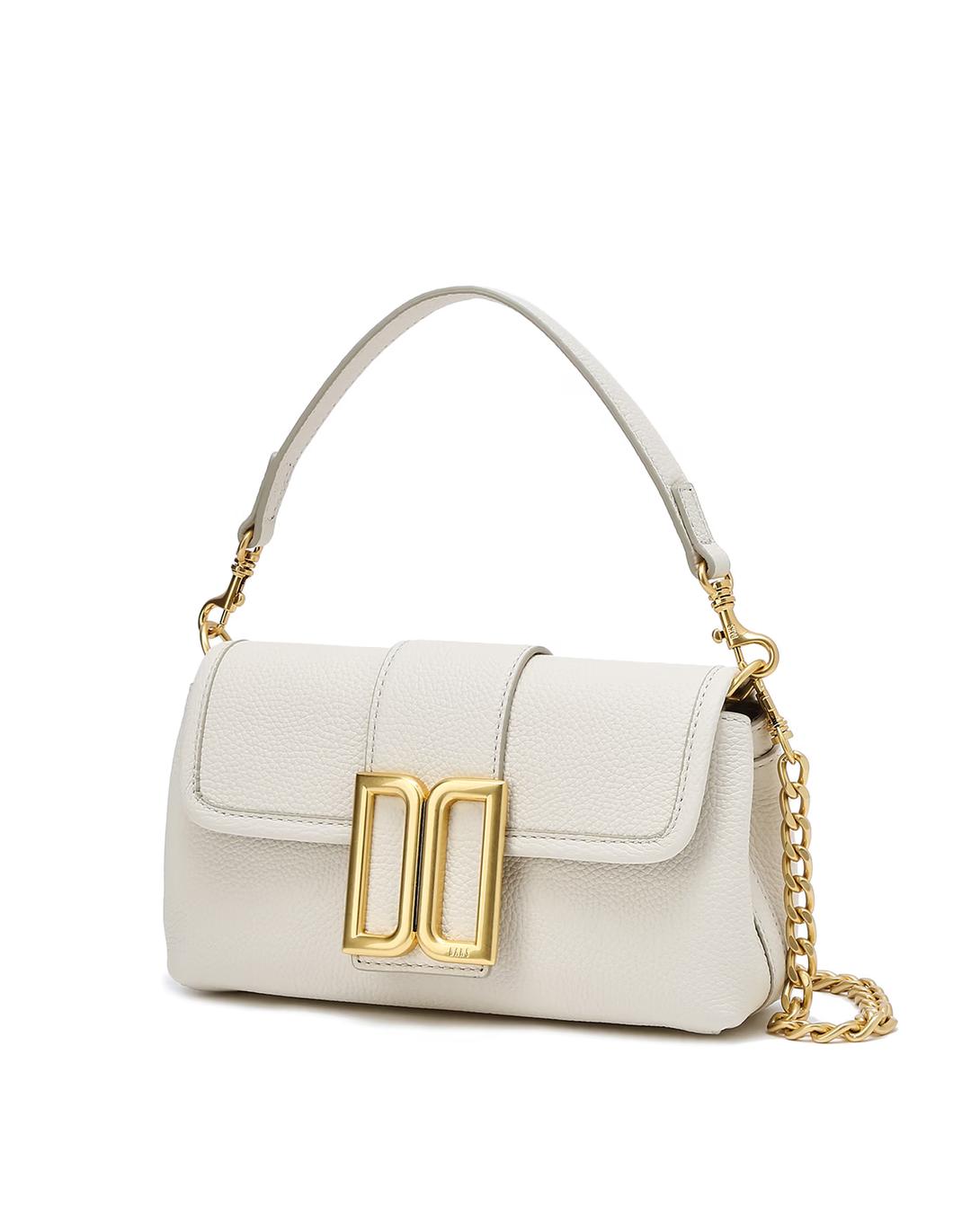 [DD MIX] 아이보리 DD로고 가죽 체인 크로스백