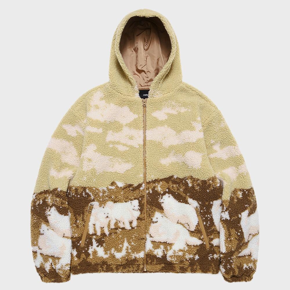 SAMOYED BOA FLEECE JACKET BEIGE(MG2CWMB932A)