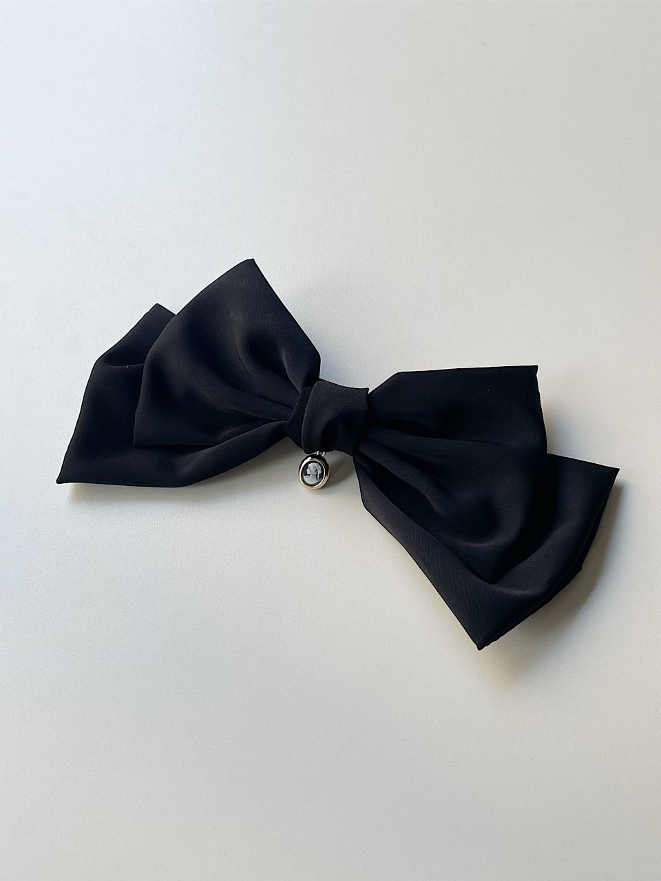 oar Vintage Cameo Satin Wide Ribbon Barrette