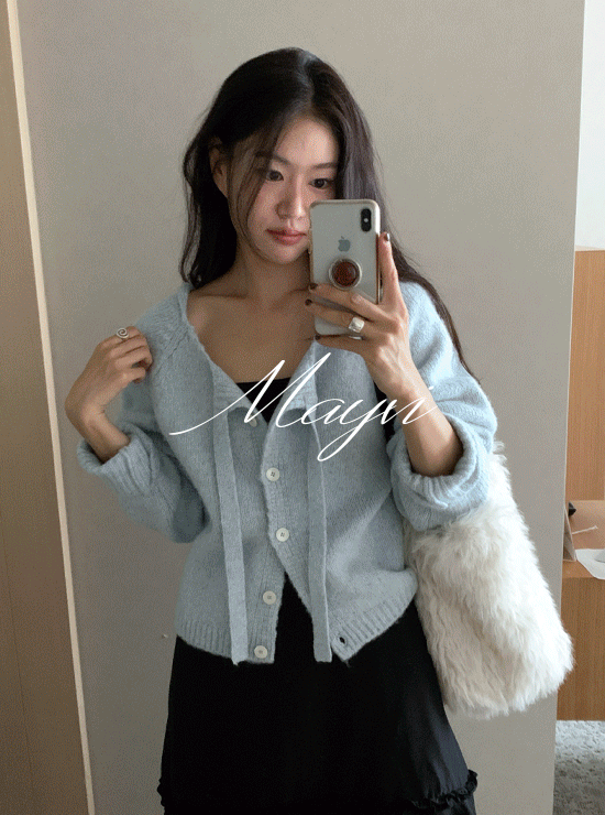 언더비 [윈터비❄️/Mayvi] Bonbon 폭닥 리버시블 가디건 (2 color), 울 5%