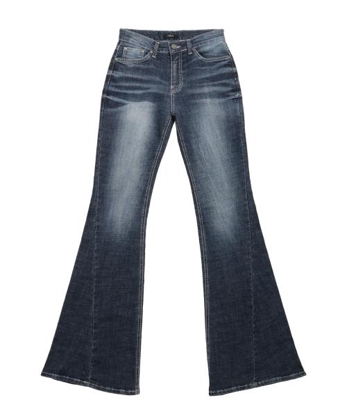 CAT WASHING DENIM PANTS DEEP BLUE