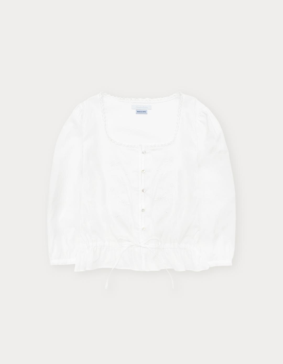 4th / Anne Ribbon Blouse - Ivory