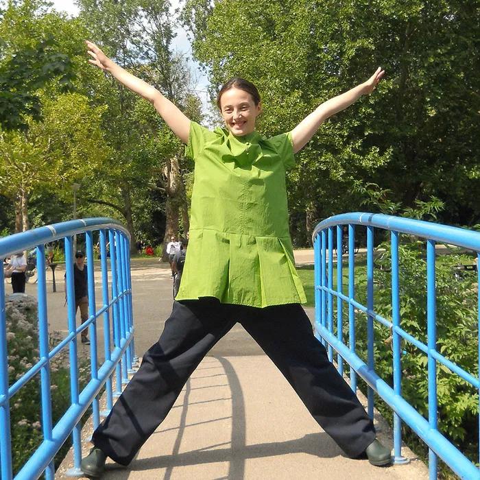 MINI PLEATS DRESS GRASS