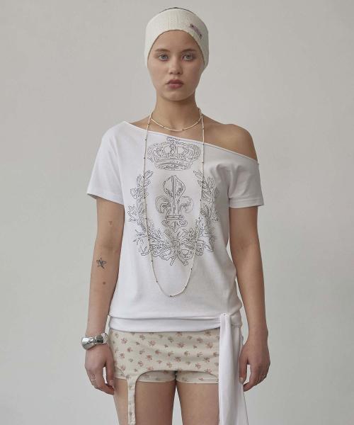 Chateau Shithole Tie Tee White