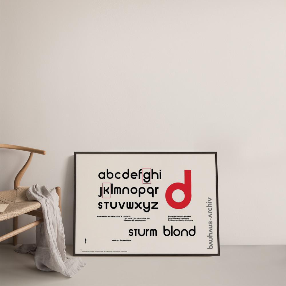 Bauhaus 바우하우스 Universal alfabet von Herbert Bayer 포스터