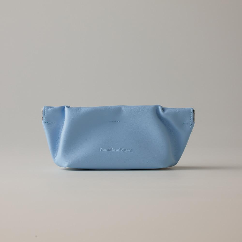 FoW 시그니처 블루 비건 레더 파우치