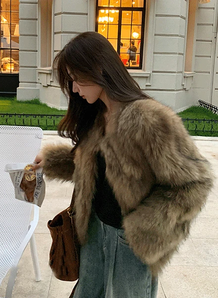 [겨울필수템/퍼자켓] 모어 퍼 노카라 밍크 자켓