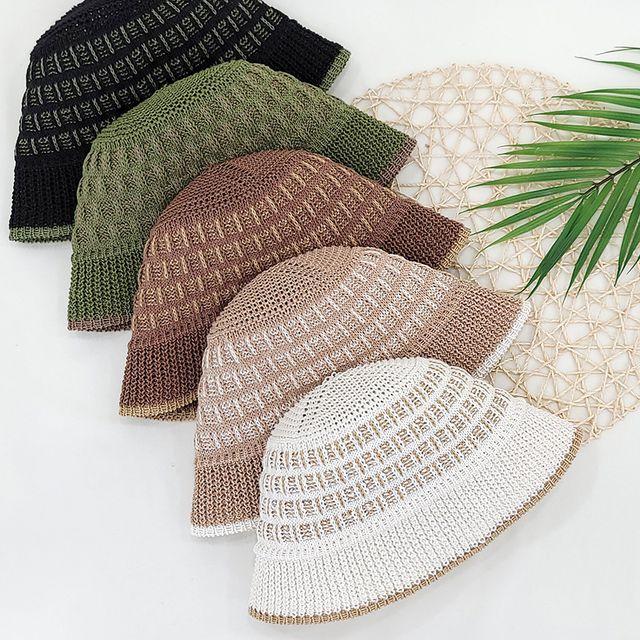 챙끝라인 벙거지 버킷햇 보넷 여성 봄 여름 니트 모자