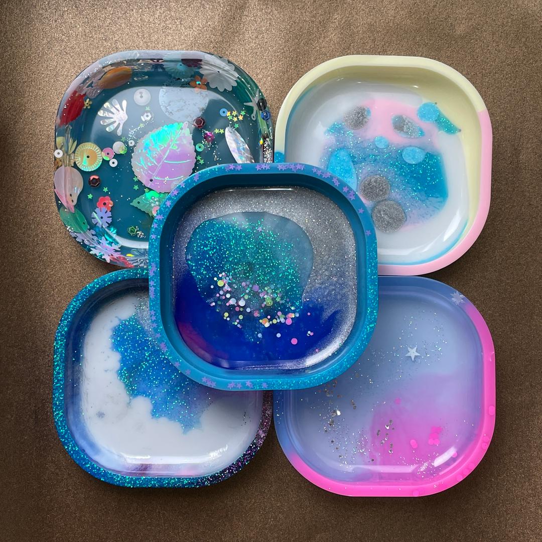 (bys) Glitter Resin Tray