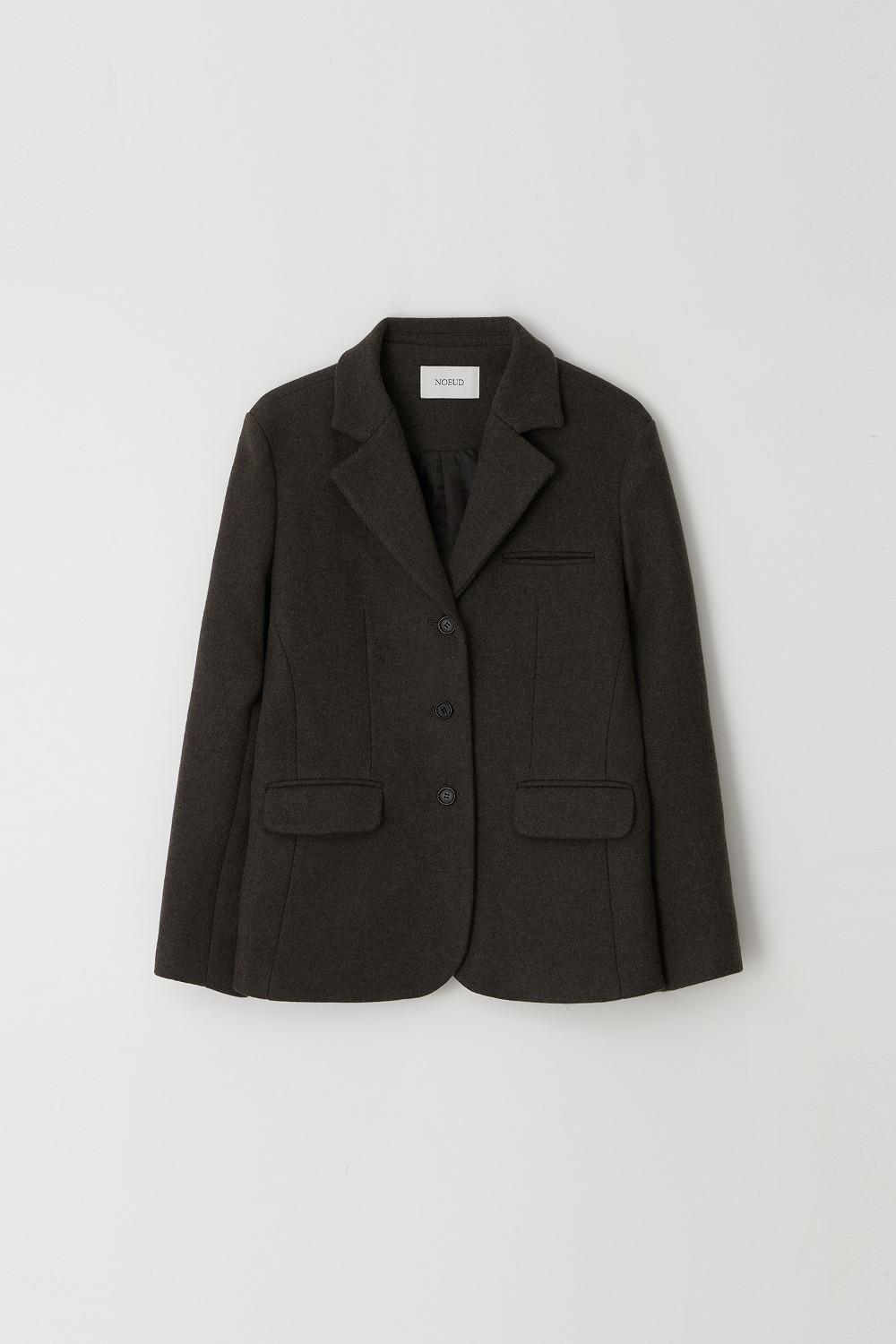 2nd/Classic wool single Jacket (Brown)
