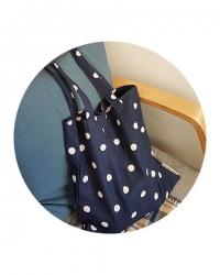 빈티지도트_네이비 book bag 에코백