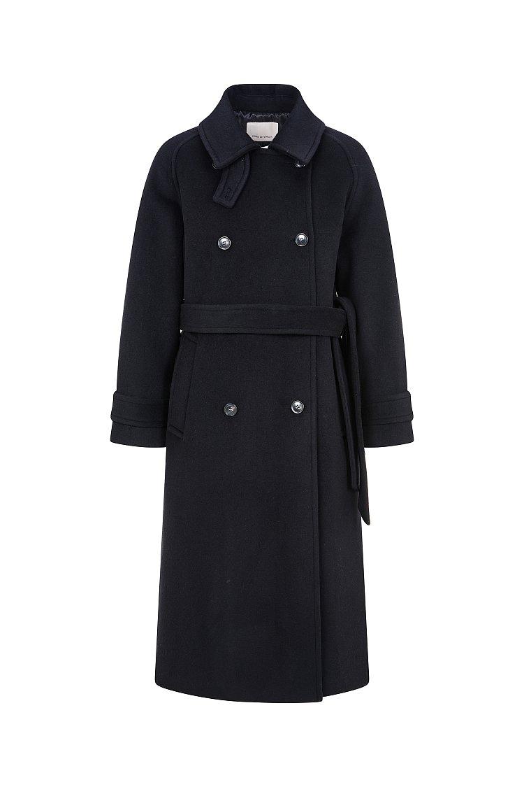 캐시미어 울 더블 버튼 롱 코트