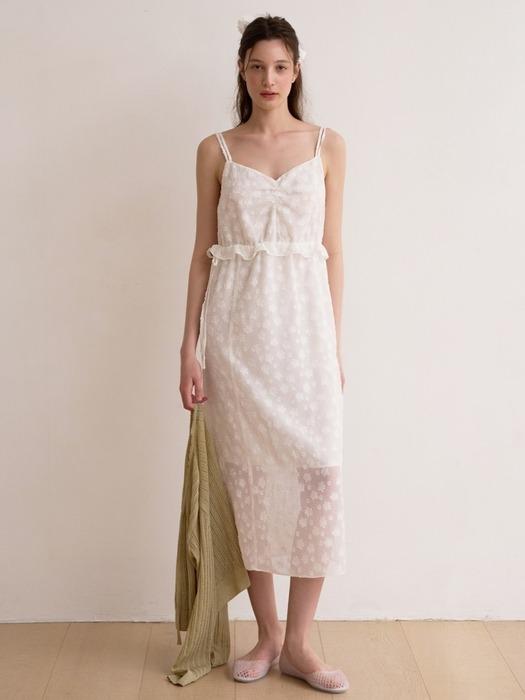Jacquard bustier dress - White