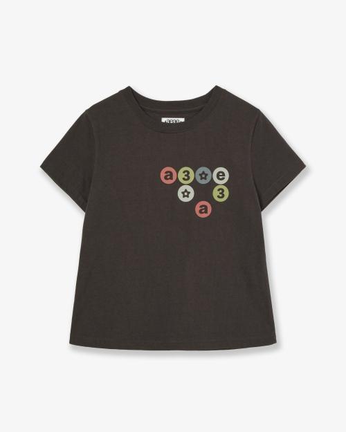 COLOR DOT LOGO TEE [DARK BROWN]