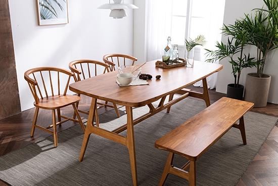 플로렌스 고무나무 원목 식탁세트 10종 4인 6인 식탁 주방 카페 테이블