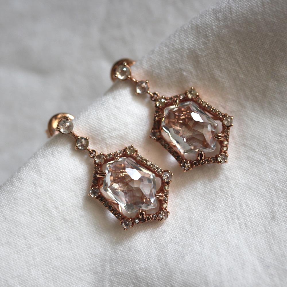 Chloe white topaz earrings