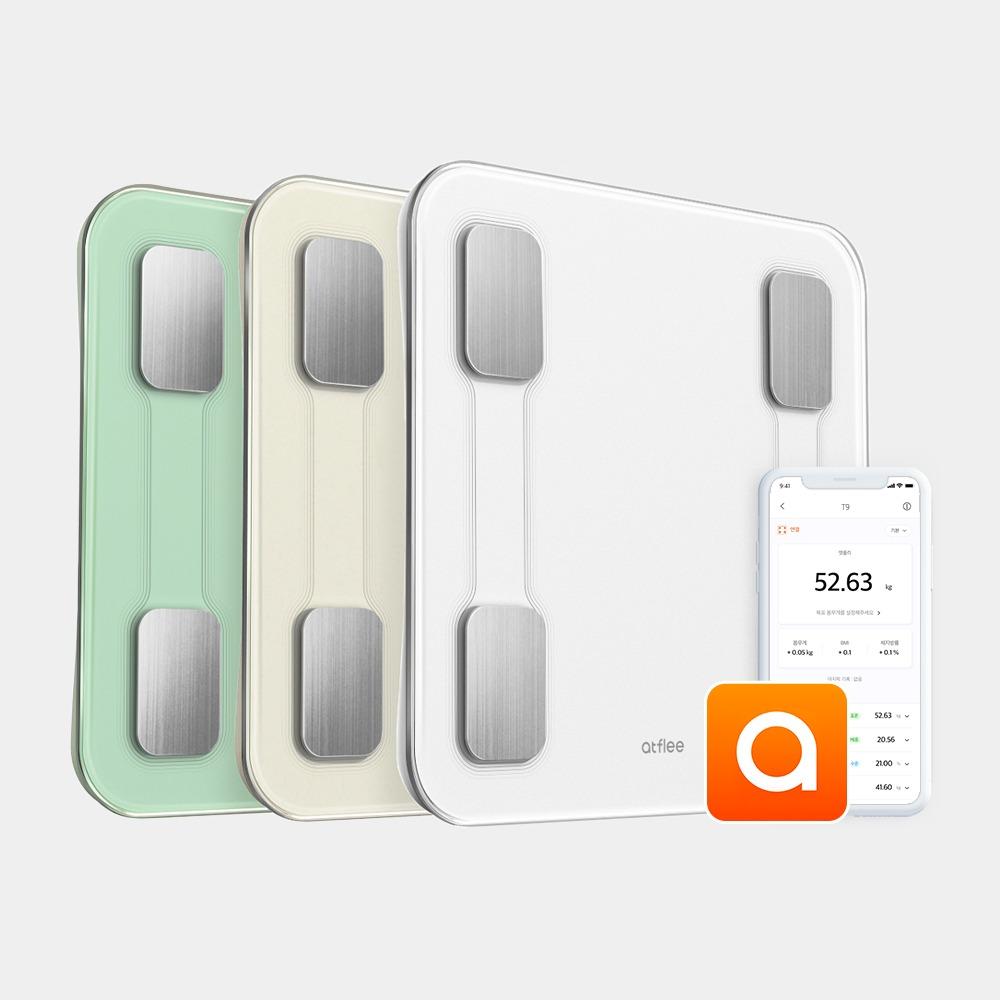 앳플리 T9 정확한 몸무게 저울 더블스마트인 바디체중계 가정용 전자 기계