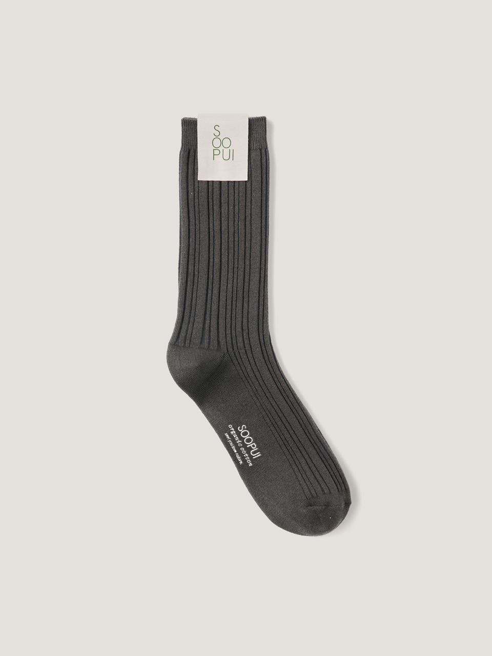 Organic cotton socks in charcoal_차콜 삭스