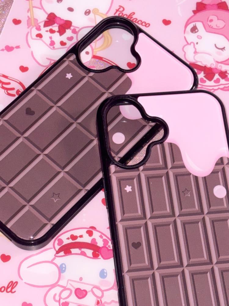 [발렌타인 초콜릿] 초콜렛 아이폰 케이스 투명 젤리 과자 하드 귀여운 발렌타인 초콜릿