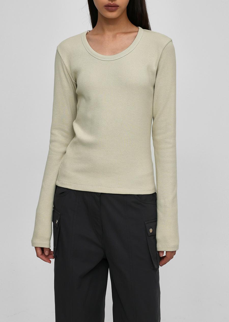 블랙업 [1천장판매] [B-BASIC] 유넥 골지 긴팔티 (2SIZE)