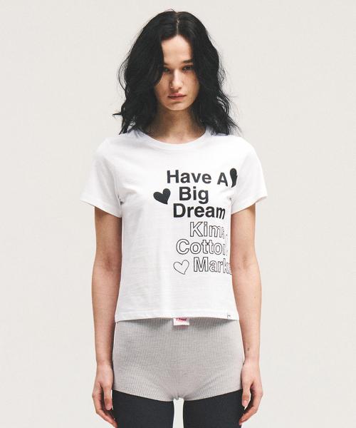 Four Heart Logo Tee White
