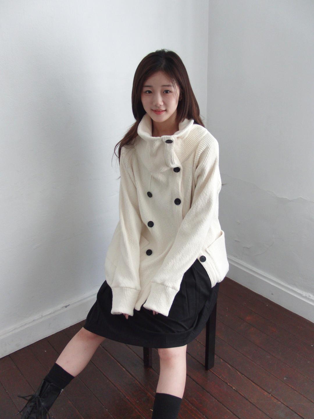 [2차 리오더] Double button cardigan, cream (10/15 예약배송)