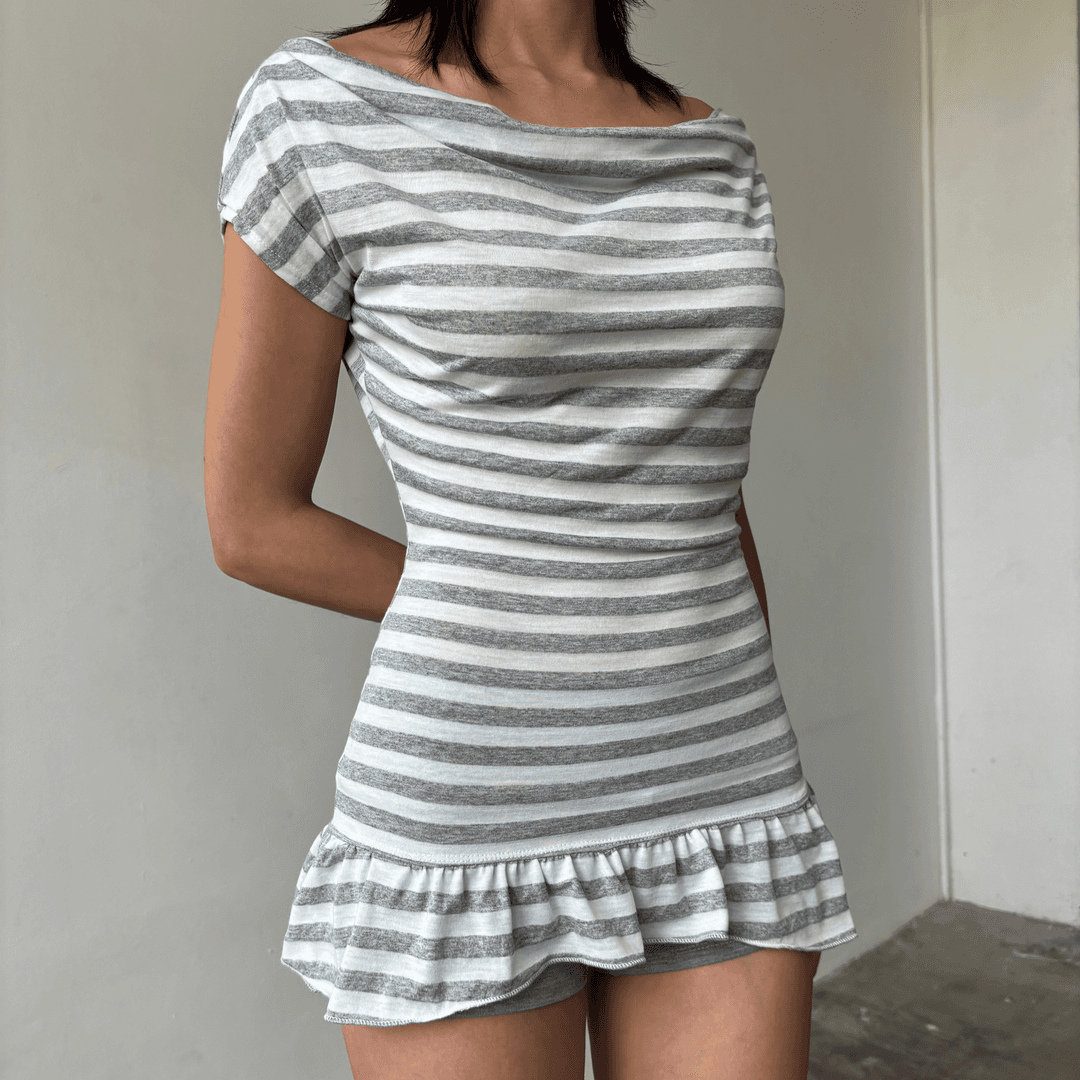 The Stripe Hourglass Top - L